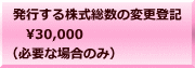 発行する株式総数の変更登記 　30,000 （必要な場合のみ）