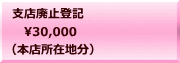 支店廃止登記 　30,000 （本店所在地分）